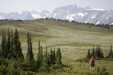 Eine Wanderin in den Selkirk Mountains. - AURF01062