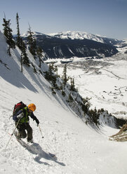 A man sking the Terminator Crested Butte, CO. - AURF01176