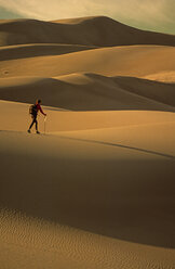 Kelley Jackson, hikes the amazing sand dunes of Great Sand Dune National Monument - AURF01344