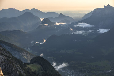 Austria, Salzburg State, Loferer Steinberge, mountainscape at twilight - HAMF00357