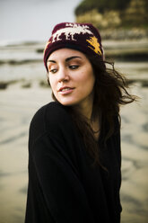 Portrait of woman on a beach. - AURF01471