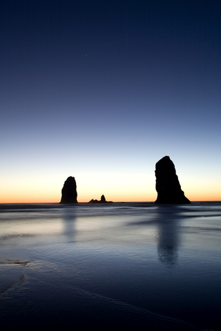 Landschaftliche Darstellung von Cannon Beach, Oregon., lizenzfreies Stockfoto