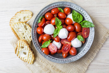 Italian food, caprese, mozzarella and tomatoes and basil - GIOF04244