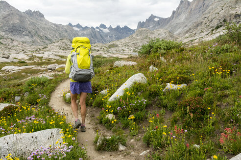 Wanderin im Titcomb Basin, Wind River Range, Pinedale, Wyoming. - AURF01631