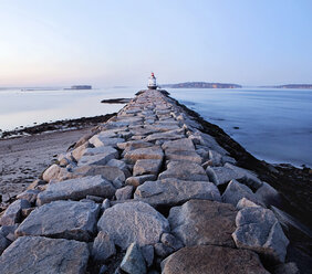 Der Spring Point-Leuchtturm steht am Eingang des Hafens von Portland, Maine. - AURF01858