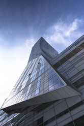 Poland, Warsaw, modern apartment tower seen from below - FC01466