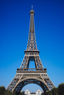 France, Paris, Eiffel Tower against blue sky - DASF00078