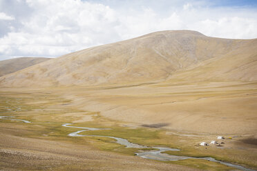 Ein nomadisches Weidelager in der Region Changtang, Ladakh, Indien. - AURF01998