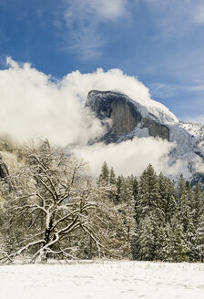 Abklingender Schneesturm und Half Dome, Yosemite National Park, Kalifornien - AURF02159