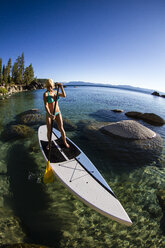 Woman SUP in Lake Tahoe - AURF02228