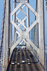 High angle view of traffic on a bridge. - AURF02356