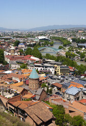 Georgia, Tbilisi, City view with Kura river - WWF04286