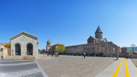 Georgia, Mtskheta, Svetitskhoveli Cathedral stock photo