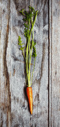 Carrot on a rustic wooden ground - RAMAF00107