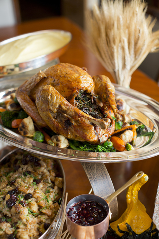 Gefüllter Truthahn zu Thanksgiving, lizenzfreies Stockfoto