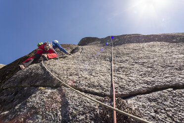 Climber going for the final pitch. - AURF03065