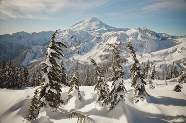 Landschaft des Mount Baker im Winter in Washington - AURF03233