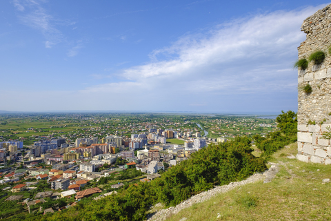 Albanien, Lezhe, Blick vom Schloss Lezhe, lizenzfreies Stockfoto