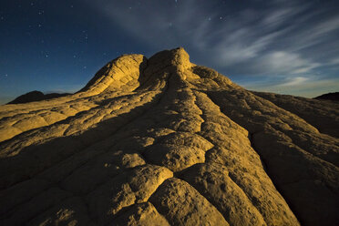 Sandstone formations at moonrise in White Pocket in Arizona. - AURF03536