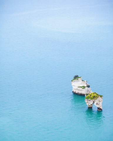 Italy, Puglia, Mattinata, Adriatic Sea, Faraglioni di Puglia rocks stock photo