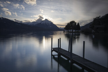 Jetty on lakeshore, Interlaken, Bern Canton, Switzerland - AURF03954