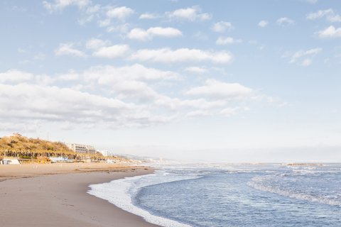 Italy, Molise, Termoli, beach at early morning stock photo