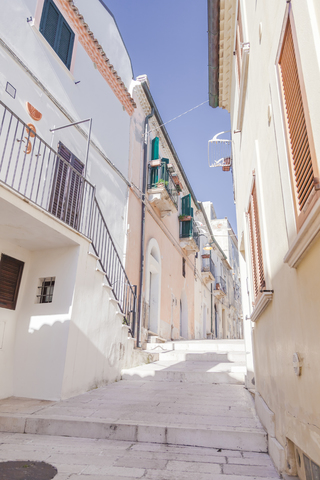 Italy, Molise, Termoli, Old town, empty alley stock photo