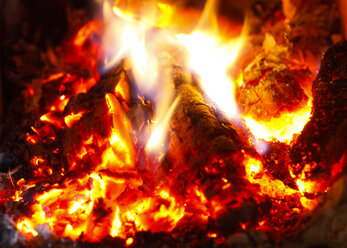 Fireplace, fire, close-up - JTF01059