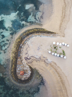 Indonesien, Bali, Luftaufnahme von Nusa Dua Strand - KNTF01296