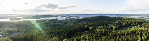 Finnland, Kuopio, Blick vom Puijo-Turm, lizenzfreies Stockfoto