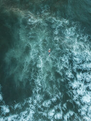 Indonesia, Bali, Aerial view of surfer - KNTF01389