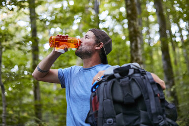 A Man Drinking Water While Hiking Along The Appalachian Trail - AURF04483