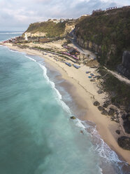 Indonesien, Bali, Luftaufnahme des Pandawa-Strandes - KNTF01440