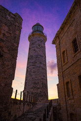 Leuchtturm von Morro Castle bei Sonnenuntergang - AURF04728