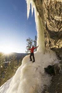 Eiskletterer, Seven Year Itch, San Juan National Forest, Durango, Colorado, USA - AURF04795