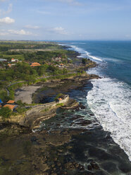Indonesia, Bali, Aerial view of Tanah Lot temple - KNTF01495