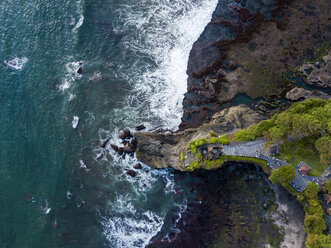 Indonesia, Bali, Aerial view of Tanah Lot temple - KNTF01497