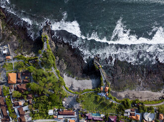 Indonesia, Bali, Aerial view of Tanah Lot temple - KNTF01501