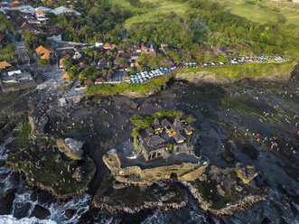 Indonesia, Bali, Aerial view of Tanah Lot temple - KNTF01515