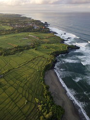 Indonesia, Bali, Kedungu, Aerial view of Kedungu Beach - KNTF01534