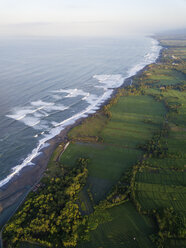 Indonesia, Bali, Kedungu, Aerial view of Kedungu Beach - KNTF01541