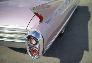 Detail of oldtimer, pink Cadillac - RJF00806