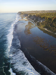 Indonesia, Bali, Aerial view of Green Bowl beach - KNTF01573