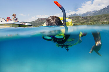 Boy snorkeling in the sea - AZOF00039