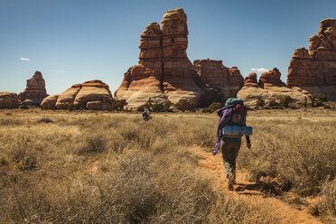 Backpacker In Canyonlands National Park, Utah, Usa - AURF04850