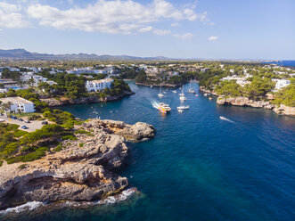 Spain, Mallorca, Portocolom, Aerial view of Cala d'Or and bay Cala Ferrera - AMF05930