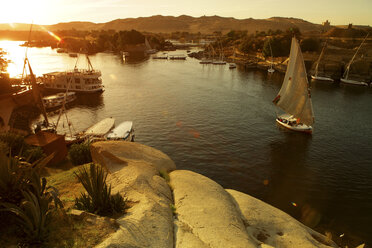 Felucca Segelboot auf dem Nil, Assuan, Ägypten - AURF05055