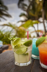 Colorful tropical drinks at El Pescador Lodge in Belize - AURF05139
