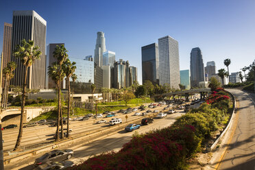 Los Angeles city skyline and freeway - AURF05267