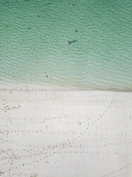 Indonesia, Bali, Melasti, Aerial view of Karma Kandara beach - KNTF01665